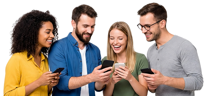 Imagem Pessoas Animadas no Celular